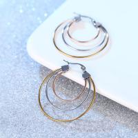 Stainless Steel Hoop Earring, 304 Stainless Steel, Vacuum Ion Plating, fashion jewelry & for woman 