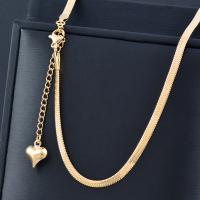 Collier de bijoux de titane, Acier titane, avec 1.97inch chaînes de rallonge, coeur, bijoux de mode & pour femme, plus de couleurs à choisir Environ 15.75 pouce, Vendu par PC