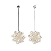 Boucle d'oreille en alliage de zinc en plastique perle, avec perle de plastique, bijoux de mode & styles différents pour le choix & pour femme & avec strass, plus de couleurs à choisir, Vendu par paire