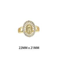 Rhinestone Brass Finger Ring, gold color plated, fashion jewelry & for woman & with rhinestone, 22*21*0.2mm 