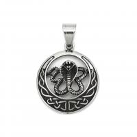 Pendentifs d'animaux en acier inoxydable , Acier inoxydable 304, Placage, bijoux de mode & pour homme, 32mm, Vendu par PC