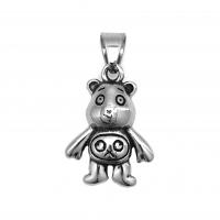 Pendentifs d'animaux en acier inoxydable , Acier inoxydable 304, ours, bijoux de mode & unisexe, couleur originale Vendu par PC