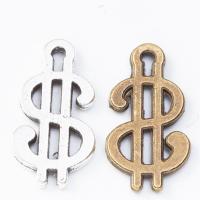 Zinc Alloy Jewelry Pendants, Dollar Sign, plated, DIY 