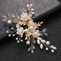 Alligator Hair Clip, Zinc Alloy, with Crystal & Plastic Pearl, fashion jewelry & for woman 