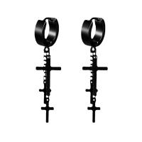 Boucles d'oreilles en acier titane, Placage, bijoux de mode & styles différents pour le choix & pour homme, plus de couleurs à choisir Vendu par PC