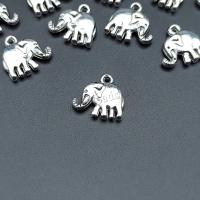 Pendentifs animaux en alliage de zinc, éléphant, Plaqué de couleur d'argent, durable & DIY Environ Vendu par sac