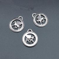 Zinc Alloy Hollow Pendants, Horse, antique silver color plated, break proof & DIY Approx 