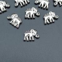 Pendentifs animaux en alliage de zinc, éléphant, Plaqué de couleur d'argent, durable & DIY Environ Vendu par sac