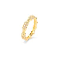 Cubic Zirconia Micro Pave Brass Finger Ring, plated, Unisex & micro pave cubic zirconia US Ring 