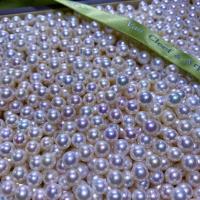 Round Cultured Freshwater Pearl Beads, DIY white 