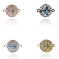 Cubic Zirconia Micro Pave Brass Connector, plated, DIY & micro pave cubic zirconia 