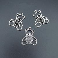 Zinc Alloy Animal Pendants, Bear, antique silver color plated, durable & break proof & DIY & hollow Approx 