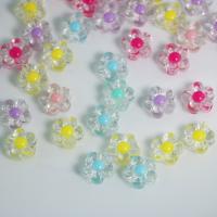 曇らされたアクリルビーズ, アクリル, 花形, カラーライン, DIY, ミックスカラー, 12mm, 約 970パソコン/バッグ, 売り手 バッグ