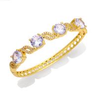 Cubic Zirconia Micro Pave Brass Bracelet, Vacuum Ion Plating, fashion jewelry & micro pave cubic zirconia 10mm .8 cm 