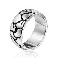 Anillo de dedo de acero Titanium de, Partículas de acero, diverso tamaño para la opción & para hombre, color original, 10mm, tamaño:7-13, Vendido por UD