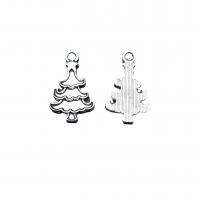 Zinc Alloy Christmas Pendants, Christmas Tree, antique silver color plated, vintage & DIY Approx 