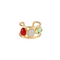 Lampwork Fingerring, Zinklegierung, mit Lampwork, Modeschmuck & für Frau, verkauft von PC