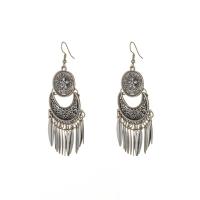 Fashion Fringe Earrings, Zinklegierung, plattiert, Modeschmuck, keine, 60mm, verkauft von Paar