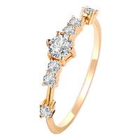 Cubic Zirconia Micro Pave Brass Finger Ring, plated, fashion jewelry & micro pave cubic zirconia & for woman 