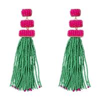 Fashion Tassel Earring, Resin, with Zinc Alloy, gold color plated, fashion jewelry & for woman 