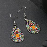 boucle d'oreille de goutte en Zinc Alloy et Émail  , alliage de zinc, Placage, bijoux de mode & styles différents pour le choix & pour femme & émail, Vendu par paire