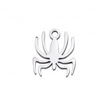 Stainless Steel Animal Pendants, 304 Stainless Steel, Spider, Vacuum Ion Plating, DIY 