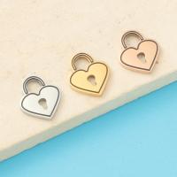 Stainless Steel Heart Pendants, 304 Stainless Steel, Vacuum Ion Plating, fashion jewelry & DIY & hollow 