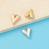 Stainless Steel Heart Pendants, 304 Stainless Steel, Vacuum Ion Plating, fashion jewelry & DIY 