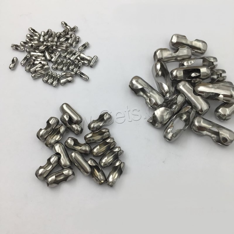 Stainless Steel Ball Chain Connector, with Iron, different styles for choice, original color, 3000PCs/Bag, Sold By Bag