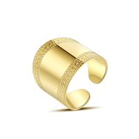 Anillo de dedo de acero Titanium de, acero inoxidable 316, Recubrimiento iónico al vacío, Joyería & para mujer, dorado, libre de níquel, plomo & cadmio, 19.9mm, Vendido por UD