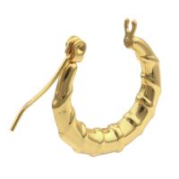 Brass Hoop Earring, gold color plated, fashion jewelry & for woman, golden, nickel, lead & cadmium free 