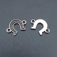 Zinc Alloy Charm Connector, antique silver color plated, vintage & DIY & 1/1 loop Approx 