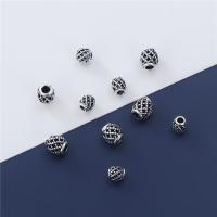 Sterling Silver Spacer Beads, 925 Sterling Silver, barrel, vintage & DIY & hollow 