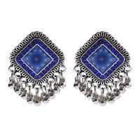 Fashion Fringe Earrings, Zinc Alloy, polished, fashion jewelry & for woman & enamel & with rhinestone nickel, lead & cadmium free 