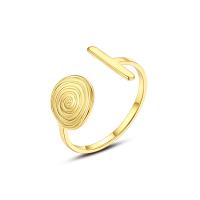 Edelstahl Fingerring, 316 Edelstahl, Vakuum-Ionen-Beschichtung, Einstellbar & Modeschmuck & für Frau, goldfarben, 9.9mm, verkauft von PC