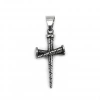 Stainless Steel Cross Pendants, 304 Stainless Steel, fashion jewelry & Unisex, original color 