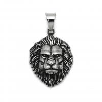 Pendentifs d'animaux en acier inoxydable , Acier inoxydable 304, lion, bijoux de mode & pour homme Vendu par PC