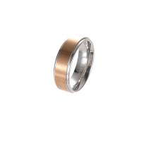 Anillo de dedo de acero Titanium de, Partículas de acero, Recubrimiento iónico al vacío, Joyería & diverso tamaño para la opción & para hombre, 8mm, Vendido por UD