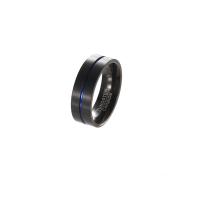 Anillo de dedo de acero Titanium de, Partículas de acero, Recubrimiento iónico al vacío, Joyería & diverso tamaño para la opción & para hombre, Negro, Vendido por UD