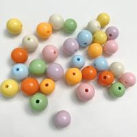 Solid Color Acrylic Beads, Round, DIY 