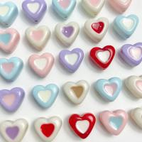 Enamel Acrylic Beads, Heart, DIY Approx 2mm 