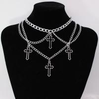 Collar de Declaración, aleación de zinc, con 5cm extender cadena, chapado en color de plata, Joyería & para mujer & hueco, longitud:aproximado 35 cm, Vendido por UD