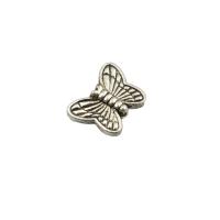 Zinc Alloy Animal Pendants, Butterfly, antique silver color plated, DIY Approx 0.1mm 