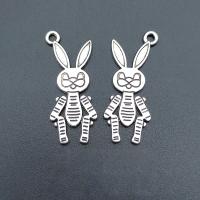 Zinc Alloy Animal Pendants, Rabbit, antique silver color plated, durable & Corrosion-Resistant & DIY Approx 