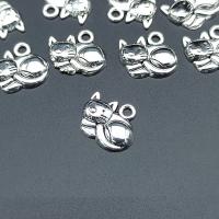 Zinc Alloy Animal Pendants, Cat, antique silver color plated, durable & Corrosion-Resistant & DIY Approx 