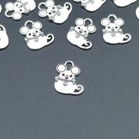 Zinc Alloy Animal Pendants, Mouse, antique silver color plated, durable & Corrosion-Resistant & DIY Approx 