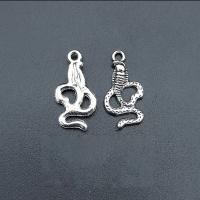 Zinc Alloy Animal Pendants, Snake, antique silver color plated, durable & Corrosion-Resistant & DIY Approx 