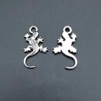 Zinc Alloy Animal Pendants, Gecko, antique silver color plated, durable & Corrosion-Resistant & DIY Approx 