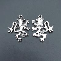 Zinc Alloy Animal Pendants, Lion, antique silver color plated, durable & Corrosion-Resistant & DIY Approx 