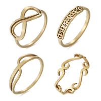 Edelstahl Fingerring, 304 Edelstahl, 18K vergoldet, Modeschmuck & unisex & verschiedene Größen vorhanden & verschiedene Stile für Wahl, goldfarben, verkauft von PC